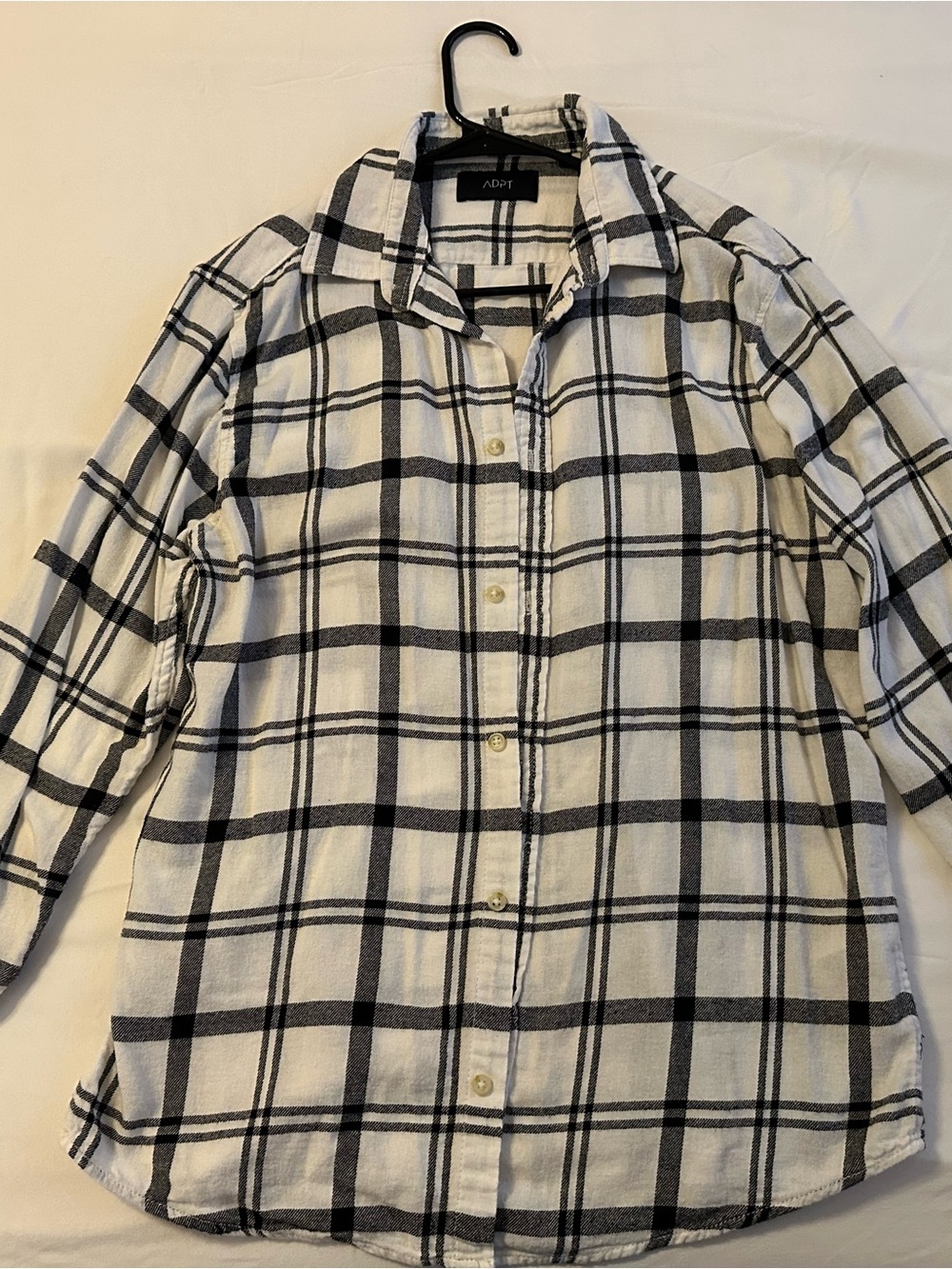ASOS Black and White Plaid Button-Up Shirt